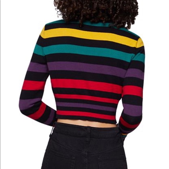 New!! BCBG Striped Cotton Sweater - Picture 3 of 7